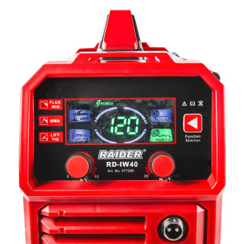 RAIDER Ηλεκτροσυγκόλληση inverter MIG/MAG&MMA RD-IW40 120A 077240