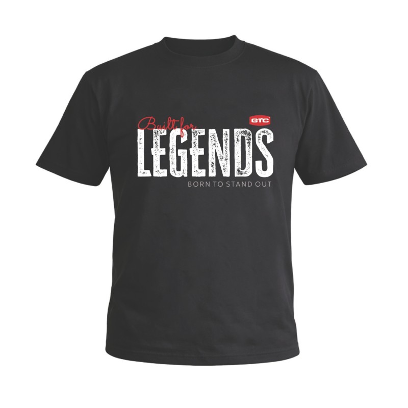 GTC Μπλουζάκι κοντομάνικο Legend μαύρο L