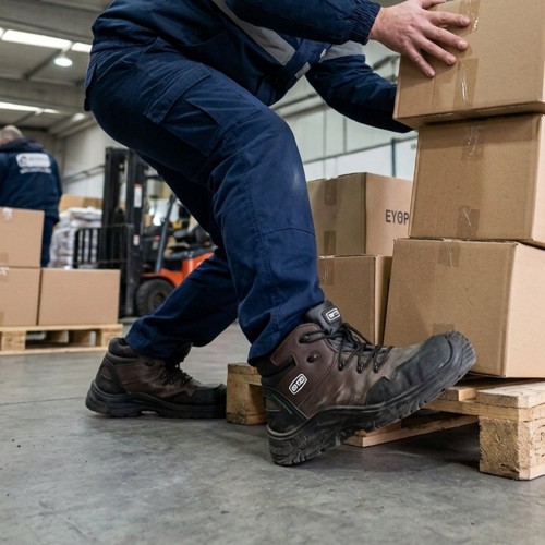 Μποτάκι Εργασίας Priamus High Non-metal No44 S3 SRC 0% Καφέ-Μαύρο