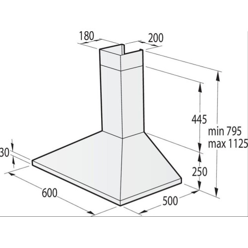 Gorenje WHC63CLI 736201 Απορροφητήρας Καμίνι 60cm Μπεζ