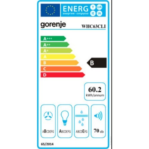 Gorenje WHC63CLI 736201 Απορροφητήρας Καμίνι 60cm Μπεζ