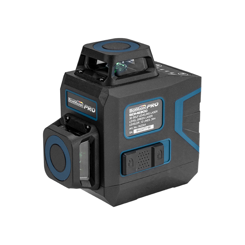 BORMANN Pro BDM6900 Αλφάδι Αυτορυθμιζόμενο Γραμμικό Λέιζερ, Πράσινης Δέσμης,3*360°,12 Γραμμές 062264
