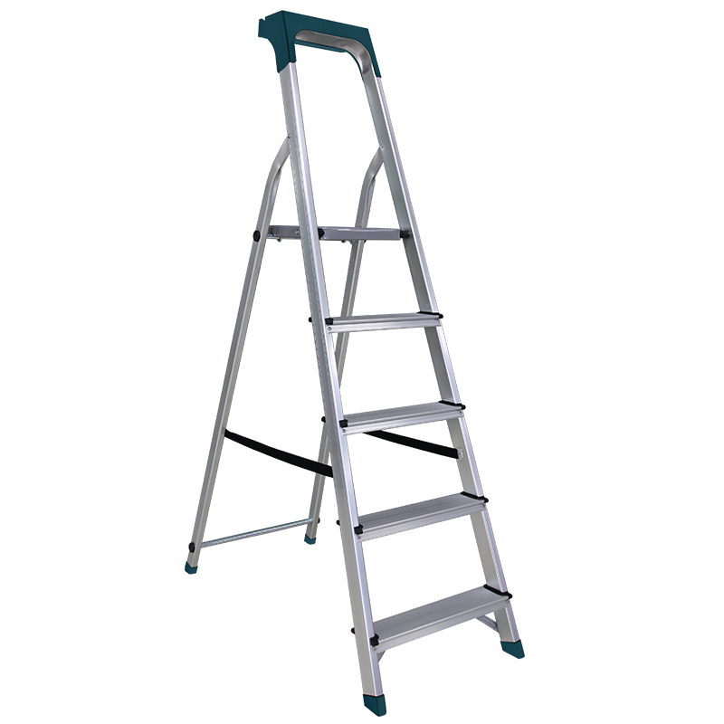 BORMANN Pro BHL9005 Σκάλα Αλουμινίου 4+1 Σκαλιά Με Θήκη Εργαλείων 044765