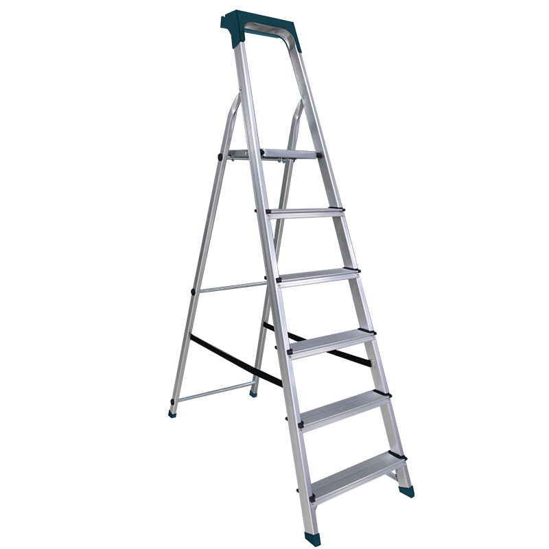 BORMANN Pro BHL9010 Σκάλα Αλουμινίου 5+1 Σκαλιά Με Θήκη Εργαλείων 044772