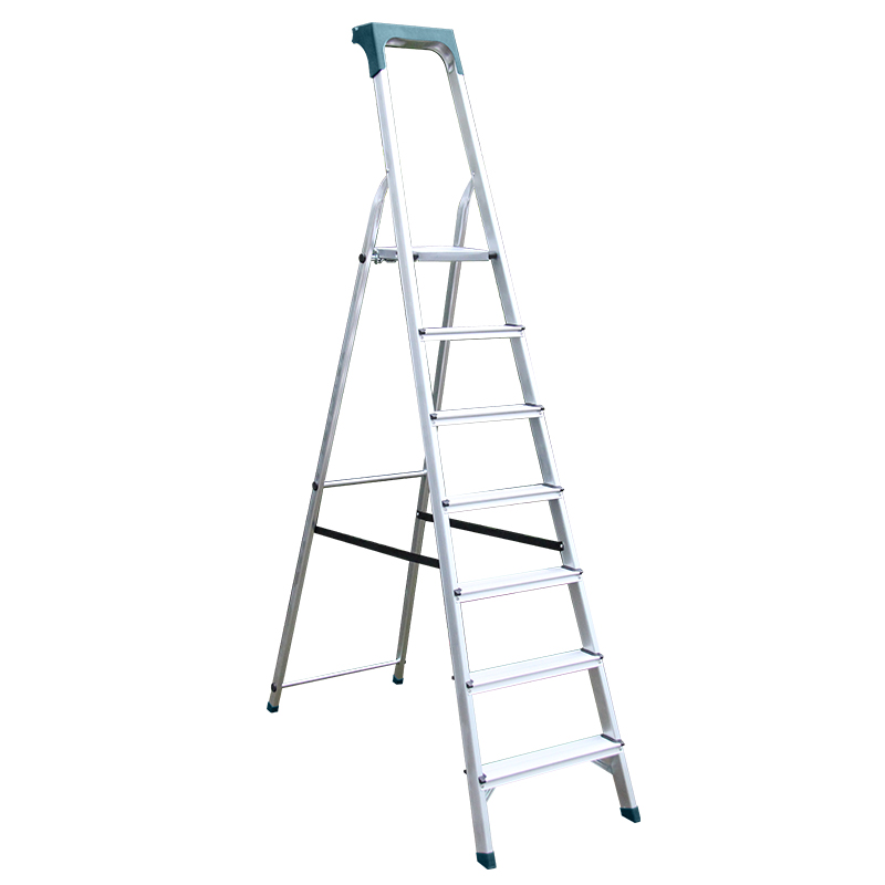 BORMANN Pro BHL9015 Σκάλα Αλουμινίου 6+1 Σκαλιά Με Θήκη Εργαλείων 044789