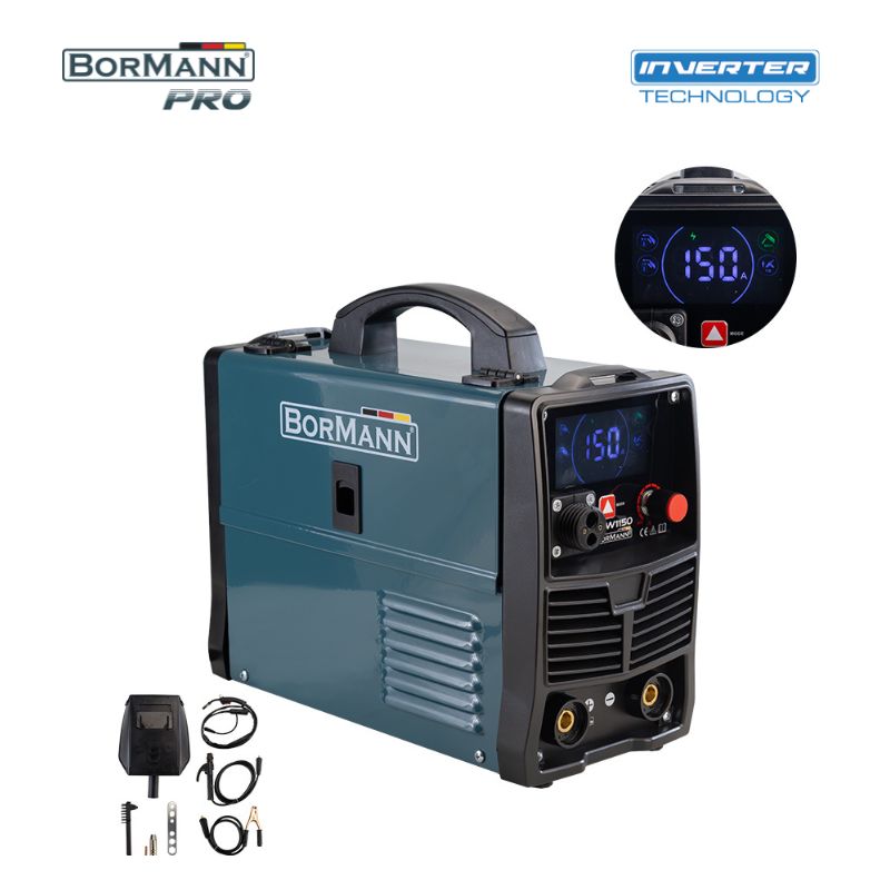 BORMANN Pro BIW1150 Ηλεκτροκόλληση MIG/MAG/TIG/MMA 150A,60%,No gas,450gr/1000gr Κουλούρα (0,8-1,0mm) 071648