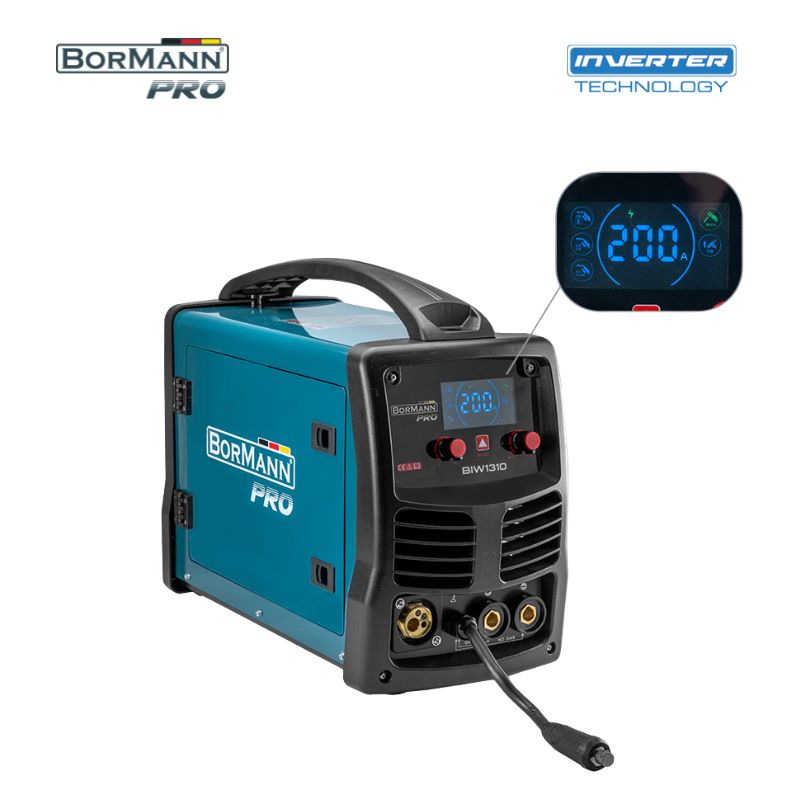 BORMANN Pro BIW1310 Ηλεκτροκόλληση MIG/MMA 200A,Gas/Νο Gas,1/3/5Kg (0,6-1mm) 061991