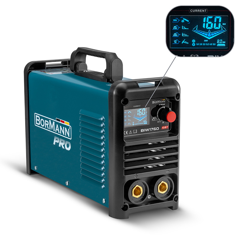 BORMANN Pro BIW1760 Ηλεκτροκόλληση Inverter Απόδοση 160Α/60%,Ψηφ.Οθόνης,Μεγ.Ηλεκτρόδιο 4mm 061960
