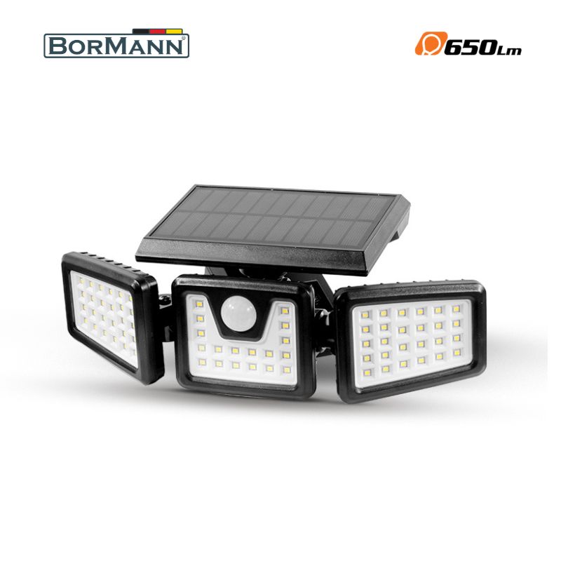BORMANN BLF4000 Ηλιακός Προβολέας Led Ασφαλείας 6.5W,Ανιχνευτή Κίνησης 052456