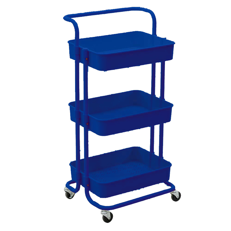 BORMANN Elite BPC2272 Τρόλεϊ Κουζίνας 3 Θέσεων, Μεταλλικό , 43x36x86cm, Μπλε 066187