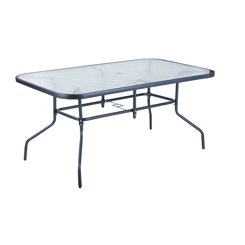 BORMANN BSP1140 Τραπέζι Εξωτερικού Χώρου Μεταλλικό Με Γυάλινη Επιφάνεια, 150x90x72cm 052968