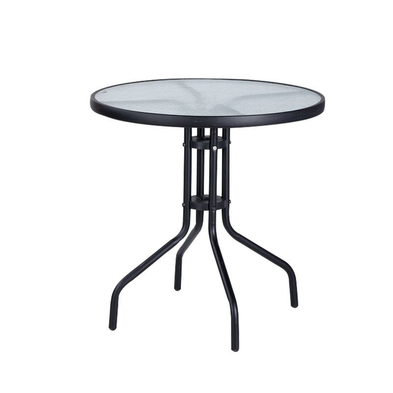 BORMANN BSP1145 Τραπέζι Εξ. Χώρου Μεταλλικό Με Γυάλινη Επιφάνεια, Φ60x72cm 052975