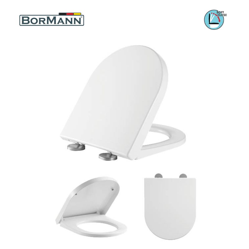 BORMANN BTW1020 Κάλυμμα Λεκάνης Norma Soft Close 2460gr, Duroplast 425x366mm 025764