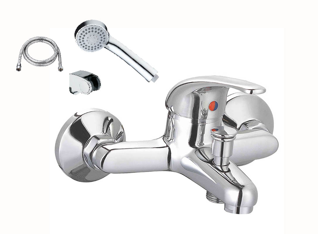 BORMANN BTW3040 Μπαταρία Μπάνιου "Iris" 40mm,Αναμεικτική με Σετ Ντους 830g 026044