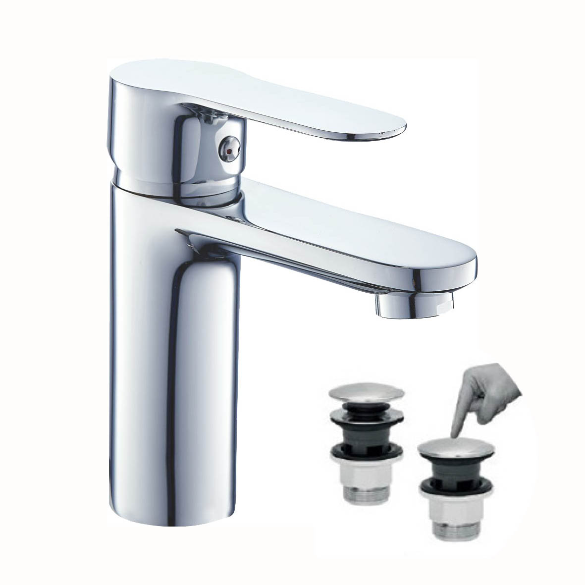 BORMANN Elite BTW3050 Μπαταρία Νιπτήρα "Sierra" 35mm Αναμεικτική Με Pop Up 710G 026051