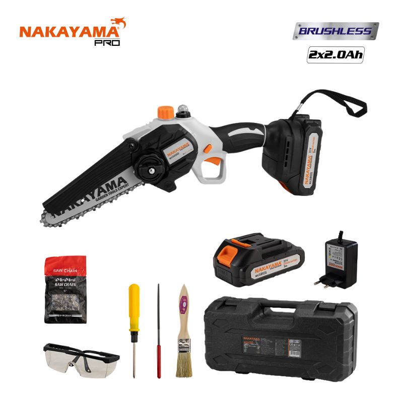 NAKAYAMA EC1100 Κλαδευτικό Αλυσοπρίονο Μπαταρίας 21V,Brushless,Λάμα 15cm,1kg 074991