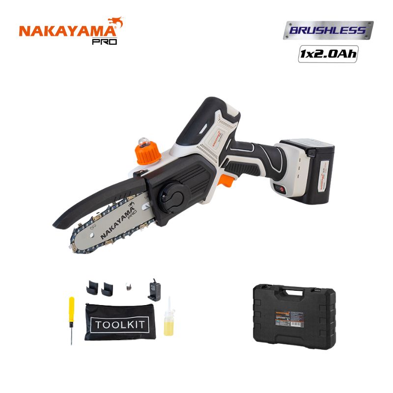 NAKAYAMA Pro EC1500 Κλαδευτικό Αλυσοπρίονο Μπαταρίας 16.8V,Brushless,Li-Ion,Λάμα 13cm,880gr 053101