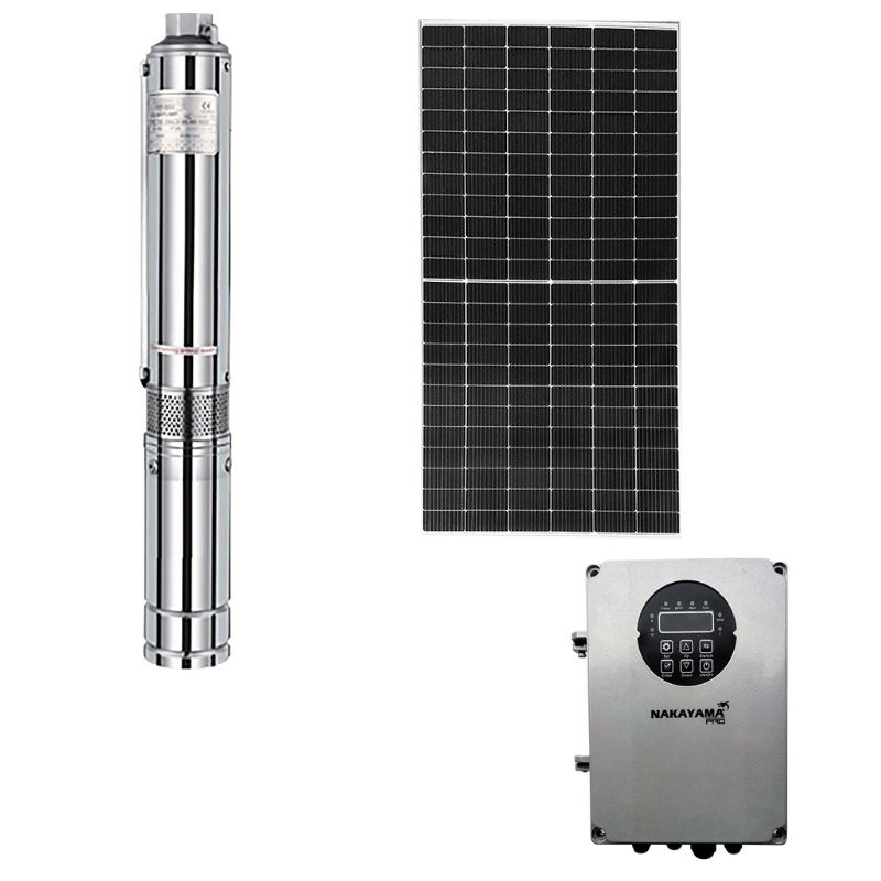 NAKAYAMA Pro NP2230 Αντλία Νερού με Φωτοβολταικό 96V,750W,Μέγιστο Μανομετρικό 95m,Σετ 3 Πάνελ 1650W 080107