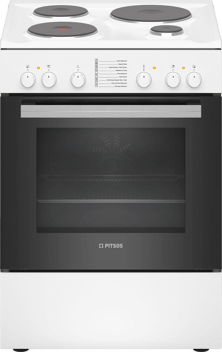 Pitsos PHA009020 Κουζίνα 66lt με Εμαγιέ Εστίες Π60cm Λε