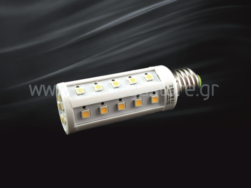 LED E27 35 SMD 6.5 Watt Corn 10-30 Volt DC Ψυχρό Λευκό 04902