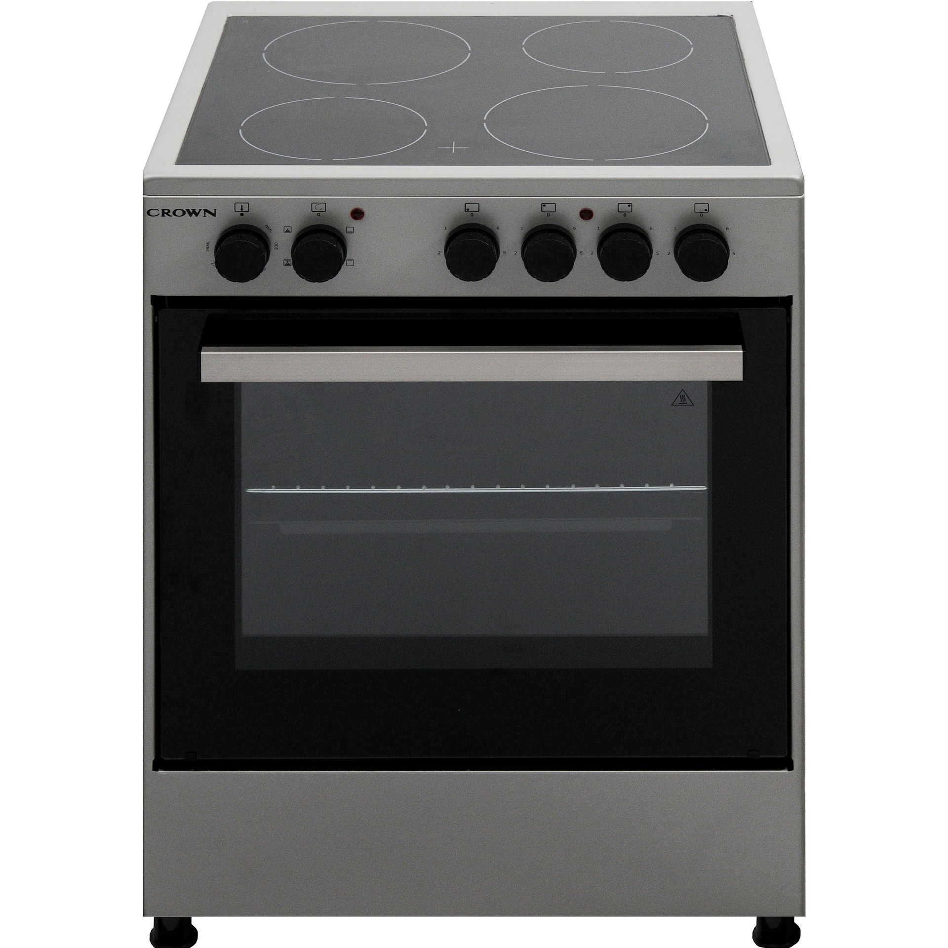 Crown CEC-6060V IX Ηλεκτρική Κουζίνα 60lt με Κεραμικές Εστίες, Y75xΠ57xB57cm, A, Ιnox CEC-6060V IX