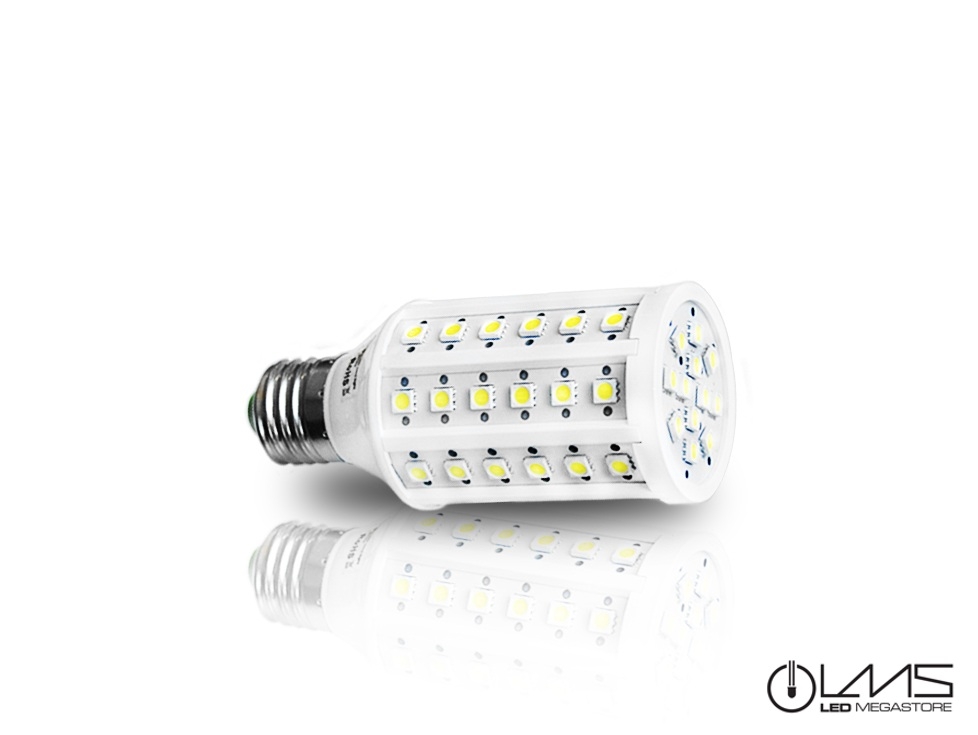 LED E27 60 SMD 9 Watt Corn Θερμό Λευκό 04450