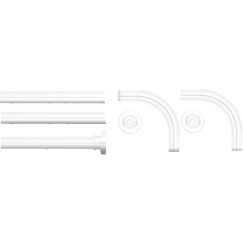 BORMANN BTW4810 Βραχίονας Μπανιέρας Για Κουρτίνα Γωνιακός Αλουμινίου, 3 Σε 1 052838