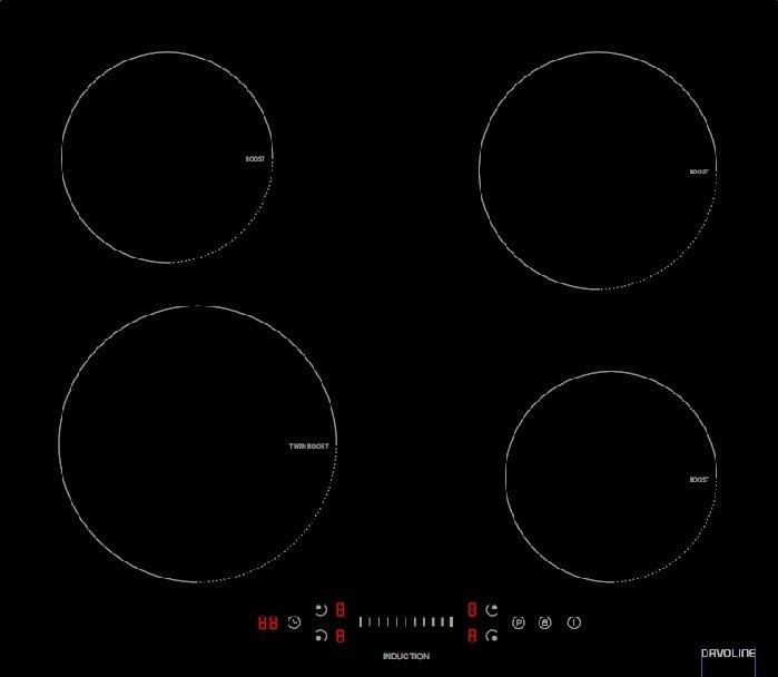 Davoline IND 7204 Επαγωγική Εστία Αυτόνομη με Λειτουργί