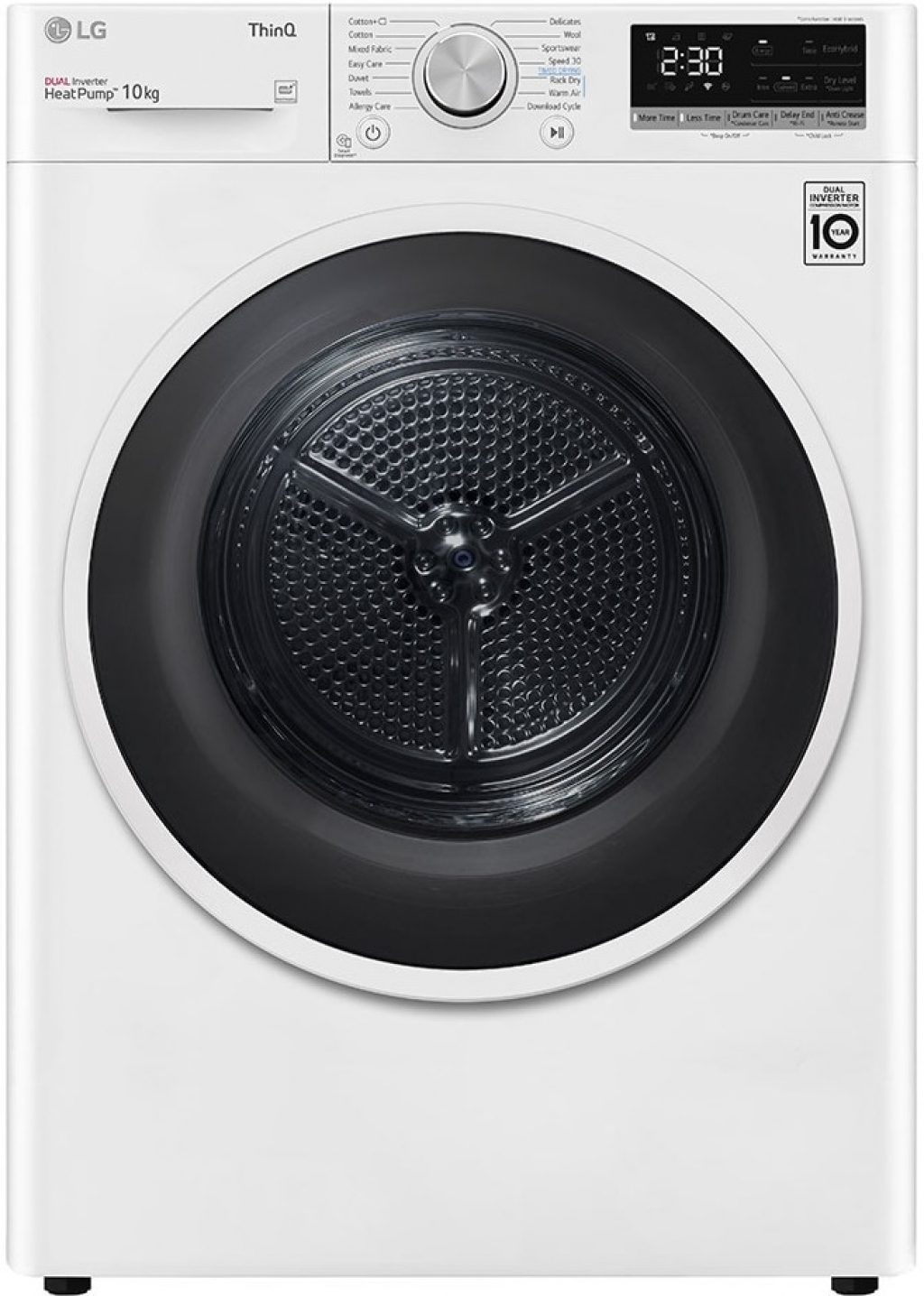 Elektrostore24 Ηλεκτρικές Συσκευές - ΣΗΜΑΝΤΙΚΟ: Σε περίπτωση διαφοράς τιμής από το κατάστημα ισχύει παντα και μόνο η τιμή του καταστήματος LG RH10V9AV4W Στεγνωτήριο Ρούχων 10kg, με Αντλία θερμότ