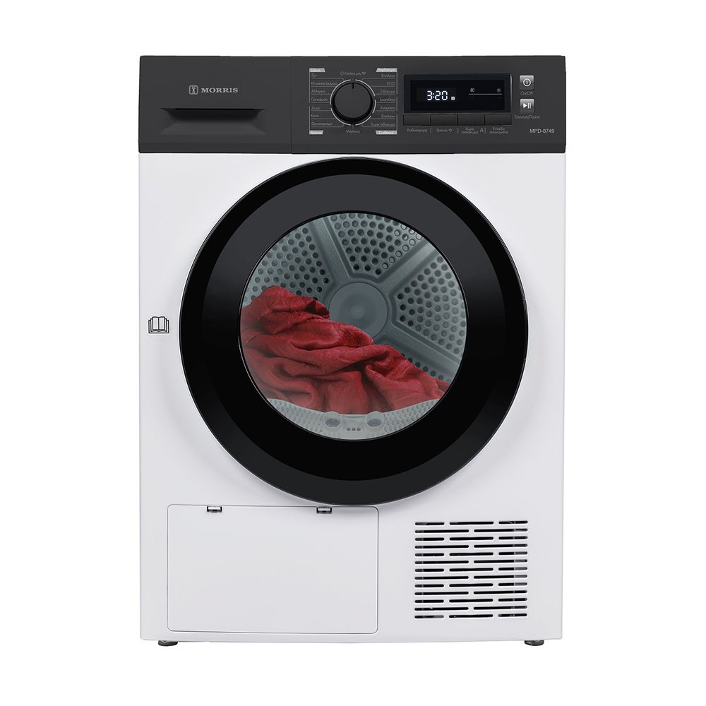 Elektrostore24 Ηλεκτρικές Συσκευές - ΣΗΜΑΝΤΙΚΟ: Σε περίπτωση διαφοράς τιμής από το κατάστημα ισχύει παντα και μόνο η τιμή του καταστήματος Morris MPD8749 8kg Στεγνωτήριο MPD8749