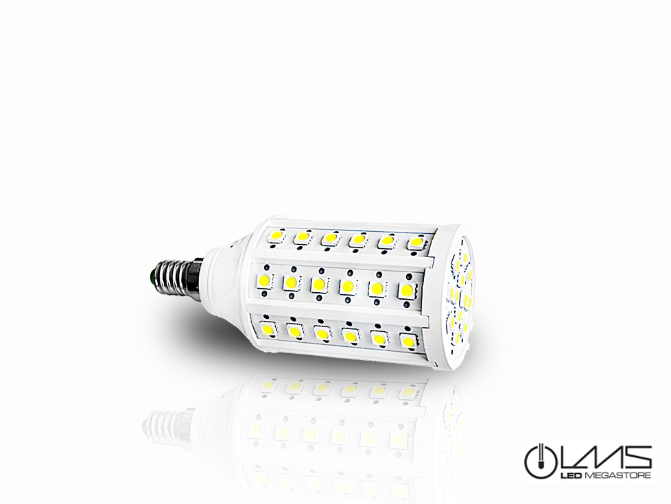 Λαμπτήρας LED LMS E14 60 SMD 9 Watt Corn Ψυχρό Λευκό 00066