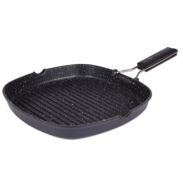 Muhler MR-2810M Γκριλιέρα από Χυτό Αλουμίνιο με Επίστρωση από Πέτρα 28cm MR-2810M