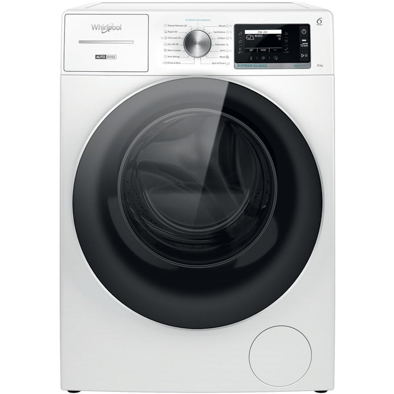 Whirlpool W8 99AD SILENCE EE Πλυντήριο ρούχων 9kg, με Α