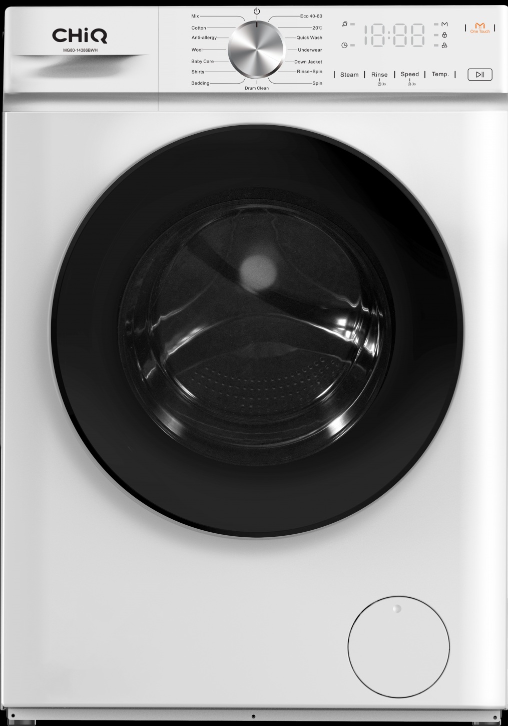 CHiQ MG80-14386BWH Πλυντήριο Ρούχων 8kg , 1400 Στροφές 