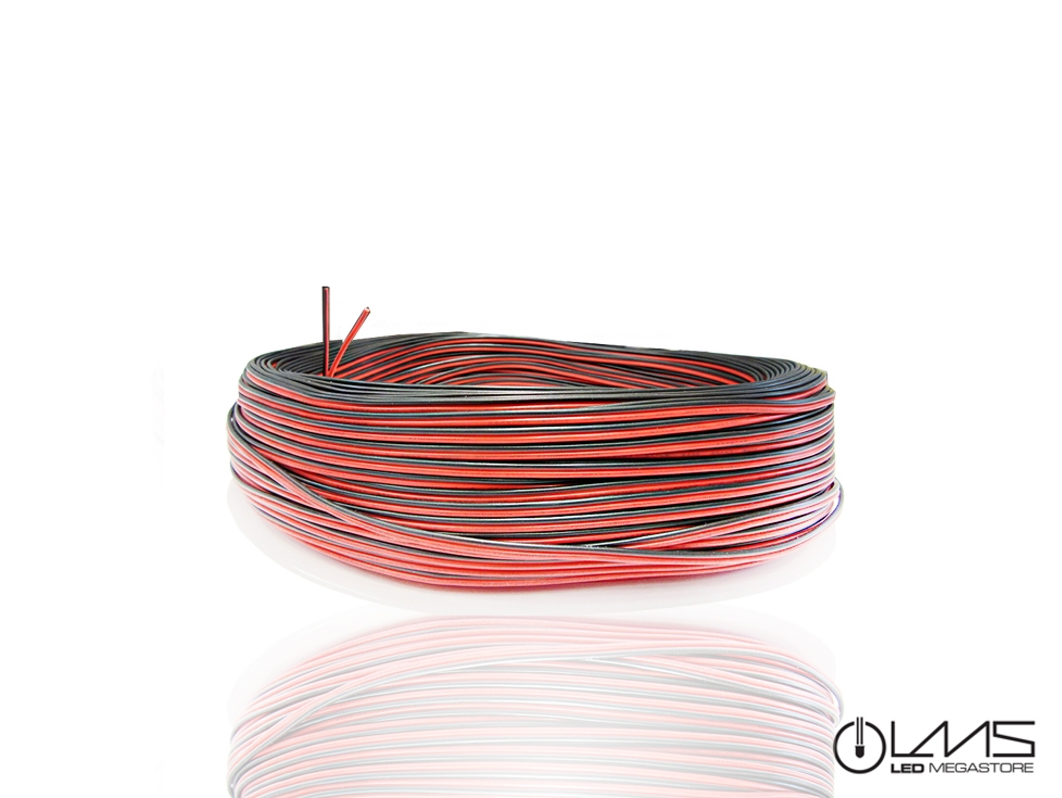 Καλώδιο για Led τροφοδοσίες. 2x0.50mm Κόκκινο Μαύρο 05920