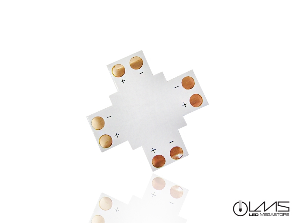 Connector σε σχήμα σταυρού για ταινία Led LMS 4,8 Watt 8mm 05908
