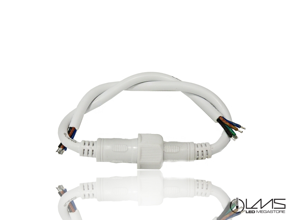 Connector αδιάβροχος IP66 με καλώδιο 20cm για ταινία Led LMS RGB 7,2 14,4 Watt 05912