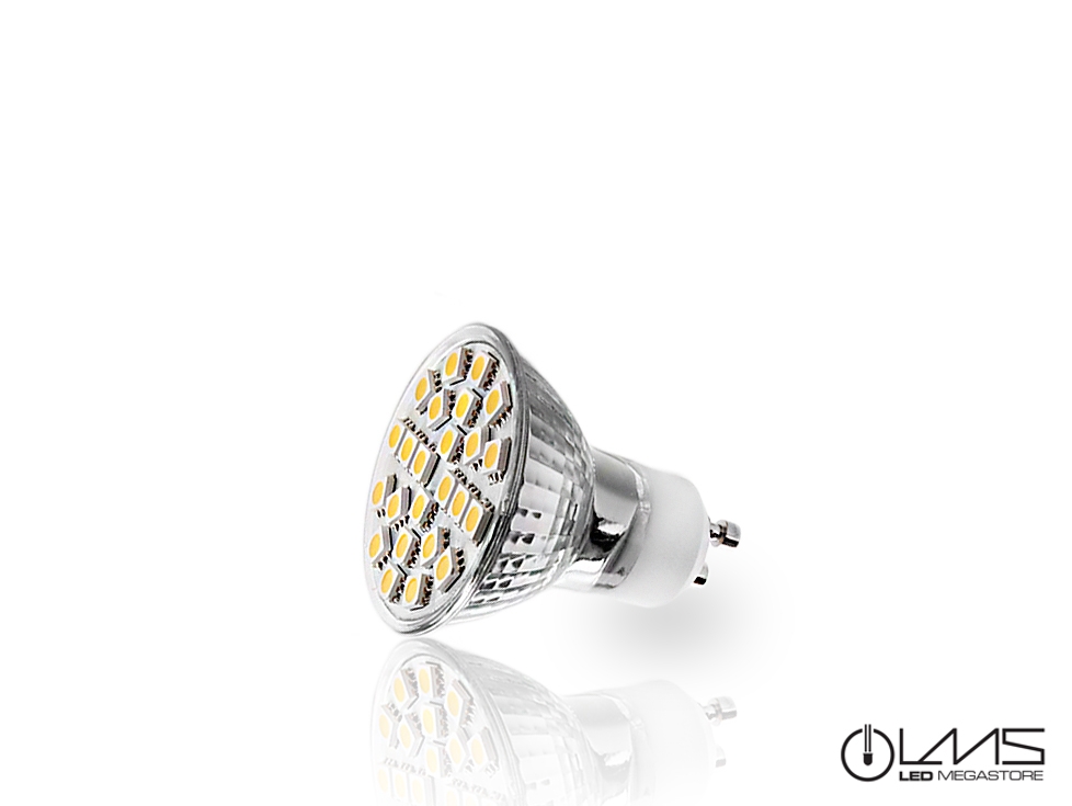 LED Σποτ GU10 24 smd 5050 Ψυχρό Λευκό 04465