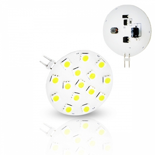 G4 με 15 led 2.4 Watt 8-30 Volt DC Side Pin Θερμό Λευκό 04525