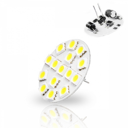 G4 με 15 Led 2.4 Watt 8-30 Volt/DC Back Pin Θερμό Λευκό 04524