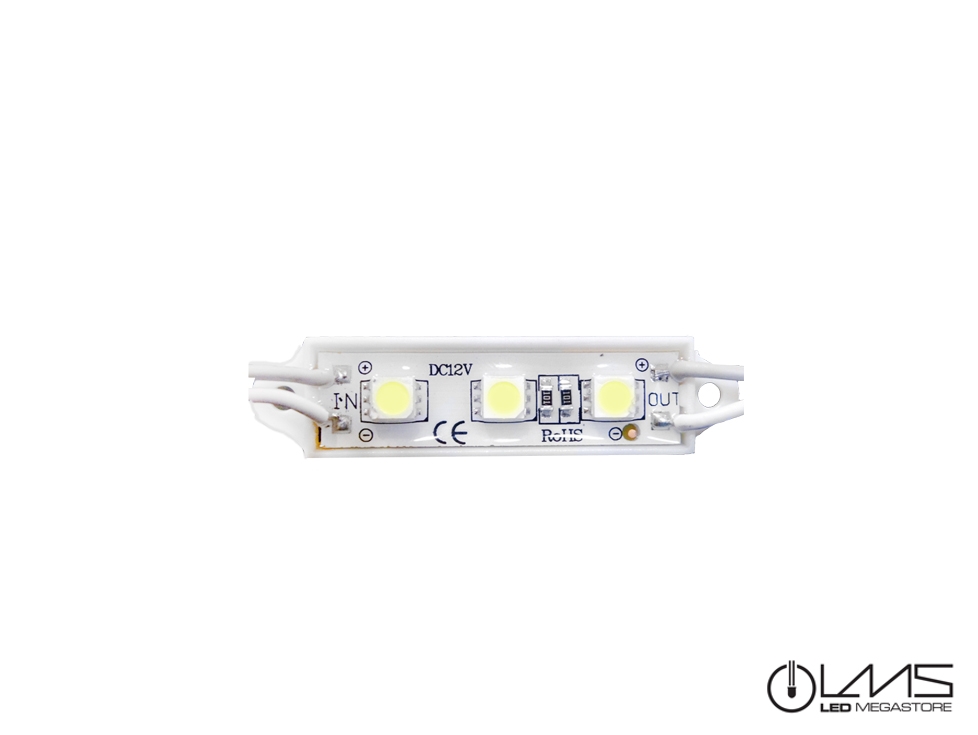 LED Modules 3 SMD 5050 Για Επιγραφές Aδιάβροχο Λευκό 00056