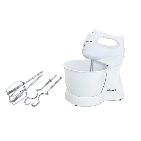 MSONIC Μίξερ χειρός MRF622W με μπολ, 220W, Λευκό MRF622