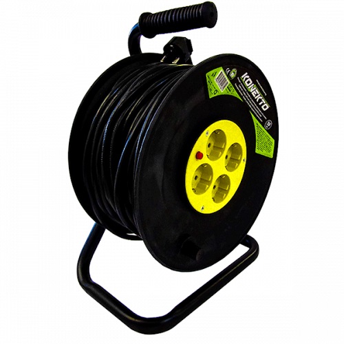 Μπαλαντέζα καρούλι 4 θέσεων με προστασία υπερθέρμανσης και καλώδιο 25 μέτρα[41060] 41060