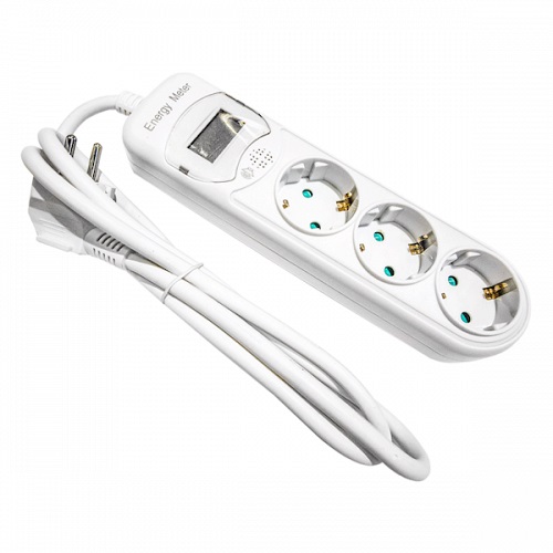 Πολύμπριζο LMS 3 Θέσεων με οθόνη, ηχητική ειδοποίηση τάσης και καλώδιο 1.5 μέτρο[41046] 41046