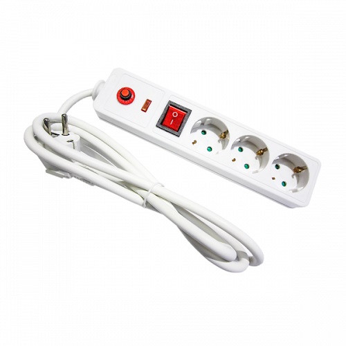 Πολύμπριζο 3 Θέσεων με προστασία υπέρτασης,καλώδιο 1.5 μέτρο και διακόπτη[41039] 41039