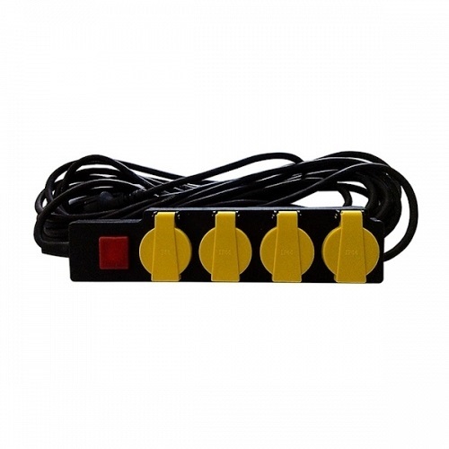 Πολύμπριζο 4 Θέσεων IP44, με καλώδιο 10 μέτρα και διακόπτη, αδιάβροχο[41045] 41045