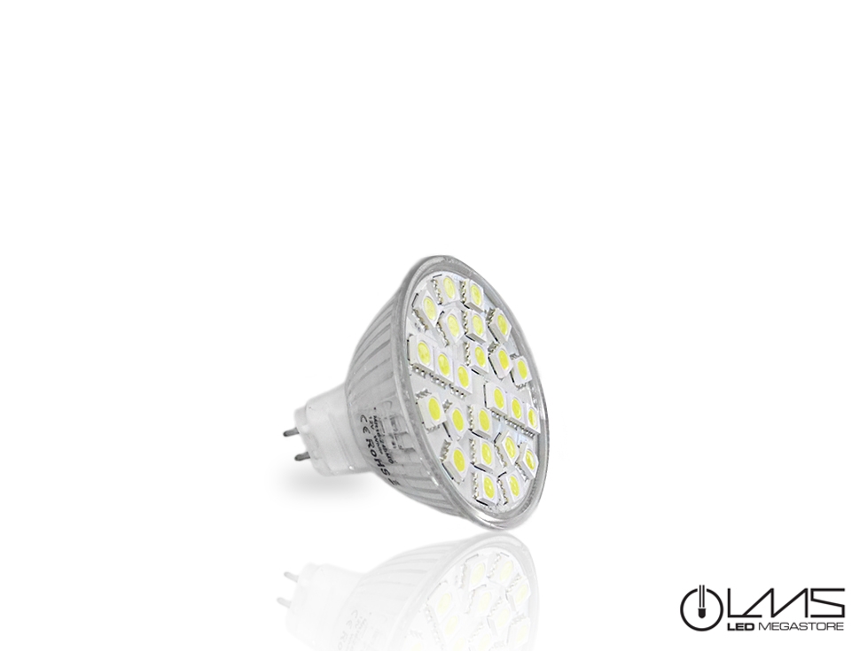 LED Σποτ MR16 24 SMD 5050 Ψυχρό Λευκό 04461