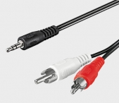 Καλώδιο composite 2 RCA αρσενικά σε 3.5χιλ stereo αρσεν