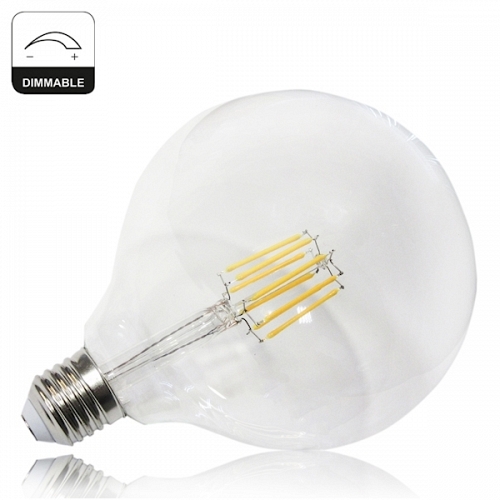 Λαμπτήρας Filament LMS Ε27 8 Watt (GLOBO G125) Θερμό λευκό Dimmable 05957