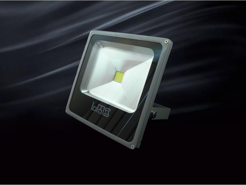 Προβολέας Ασημί 30 Watt 230 Volt Slim Plasma Θερμό Λευκ